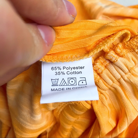 🟠 ORANGE TIE-DIE RIBBED ROMPER! - Picture 9 of 10